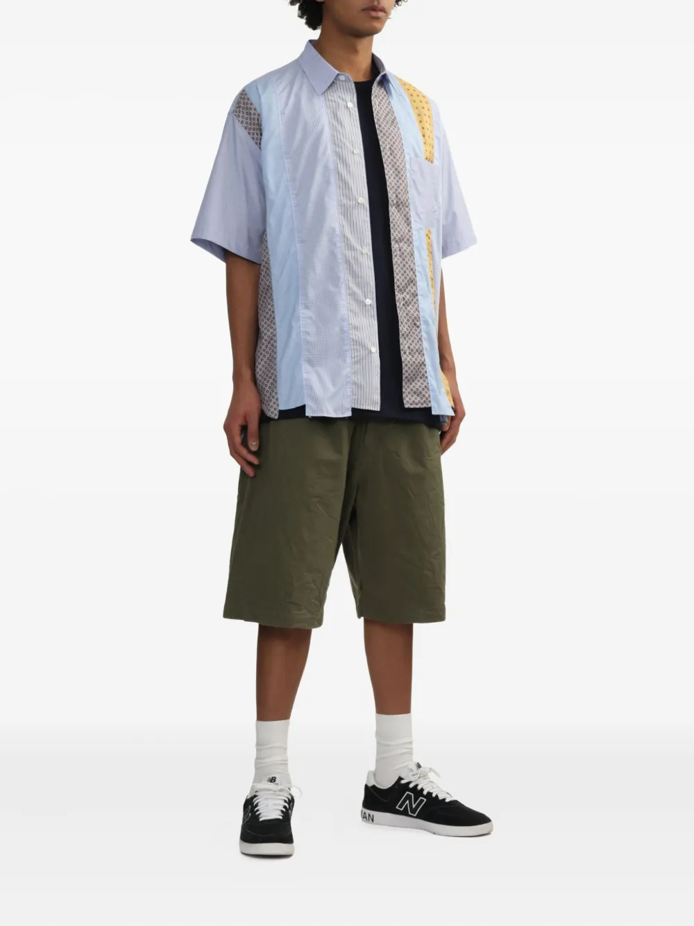 Comme des Garçons Homme pleated pocket shorts Groen