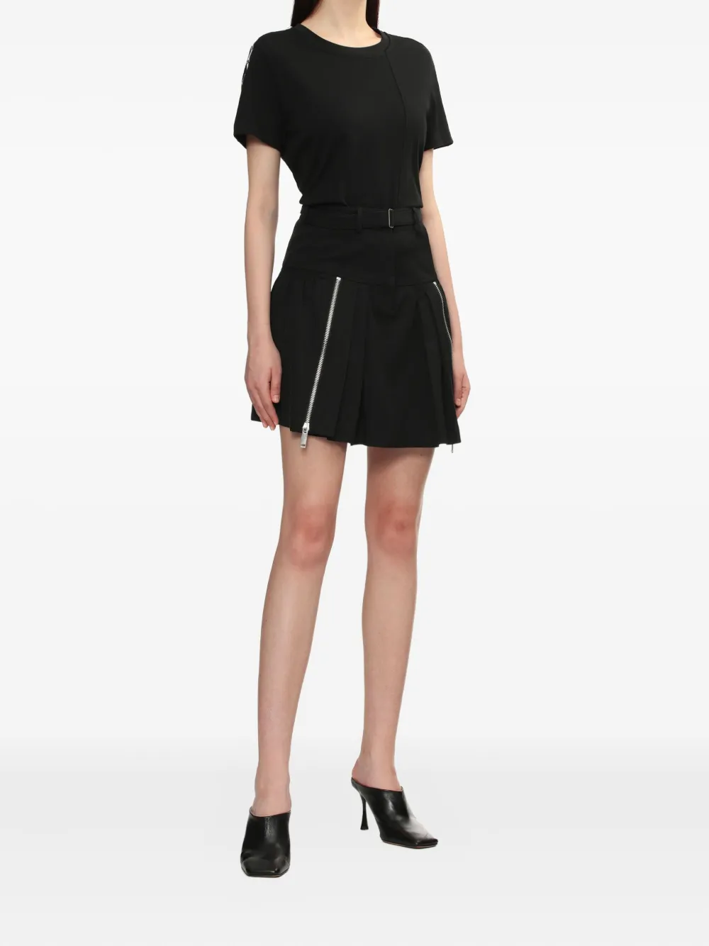 3.1 Phillip Lim Plooirok met rits Zwart
