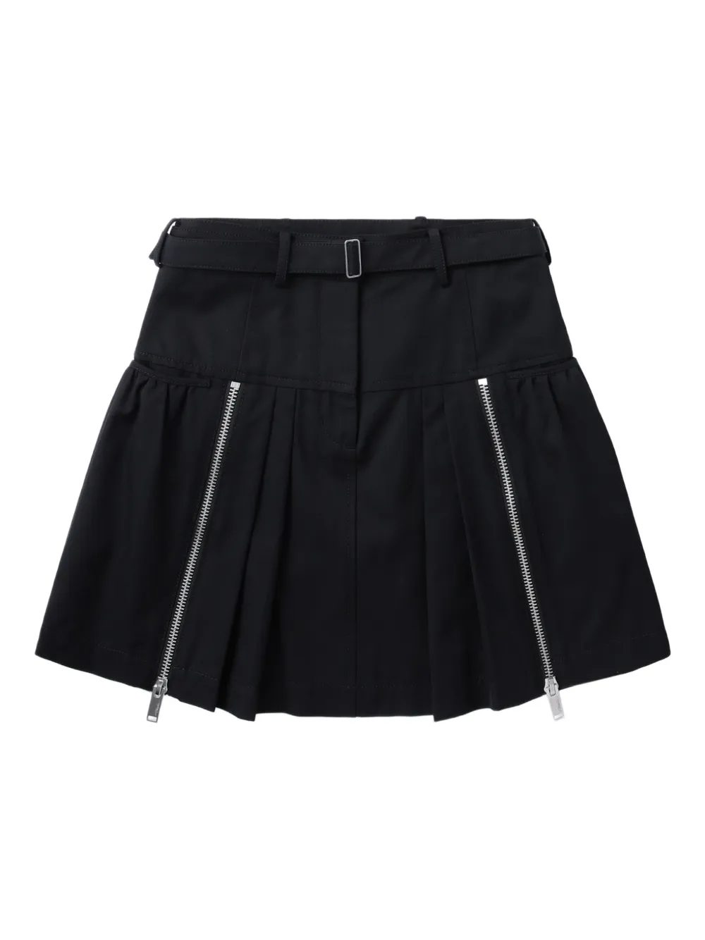 3.1 Phillip Lim pleated zip-detail skirt - ブラック 3.1 Phillip Lim pleated zip-detail skirt - ブラック