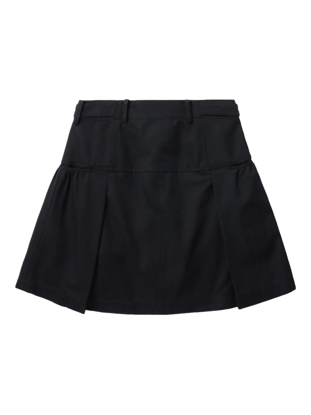 Pleated Zip-Detail Skirt