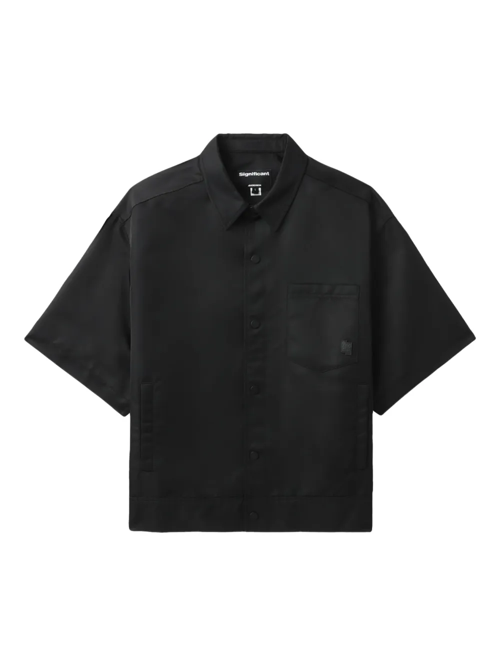 Ader Error BK Tag half-sleeve shirt | Grey | Image 1