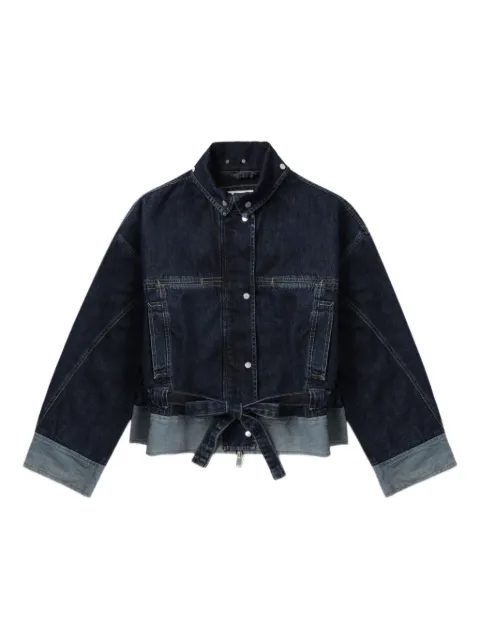 3.1 Phillip Lim belted contrast-panel denim jacket