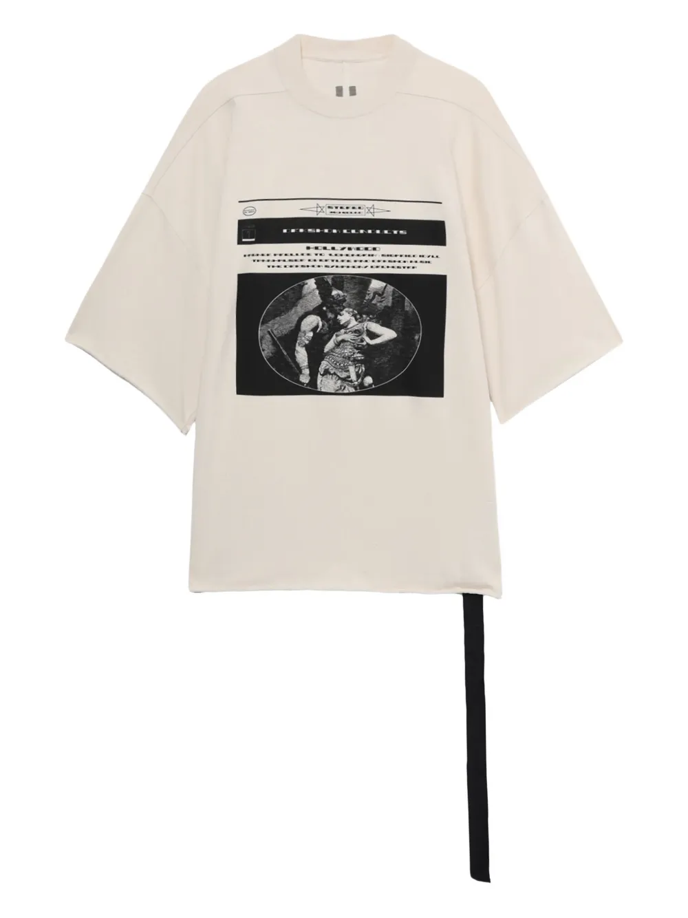 Rick Owens DRKSHDW Tommy T T-Shirt mit grafischem Print | Nude | Image 1