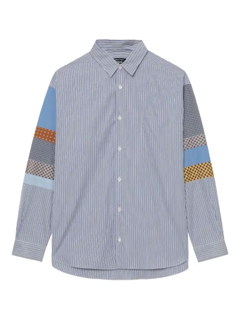 Comme des Garçons Homme striped patchwork shirt