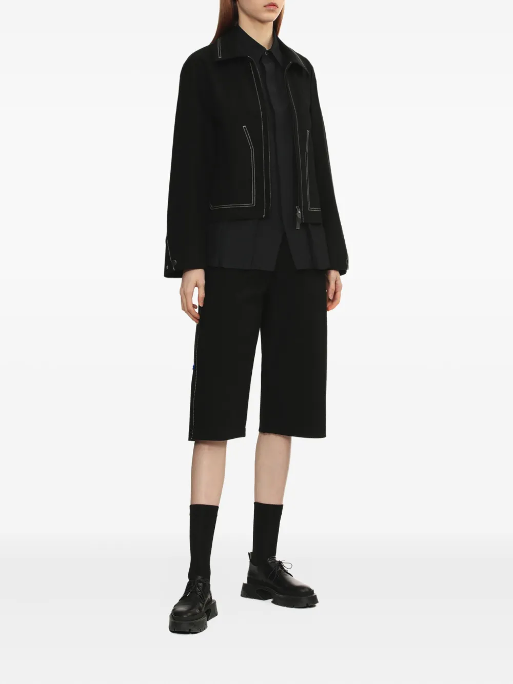 Ader Error contrast-stitch zip-up jacket | Varsity Jackets | Image 2