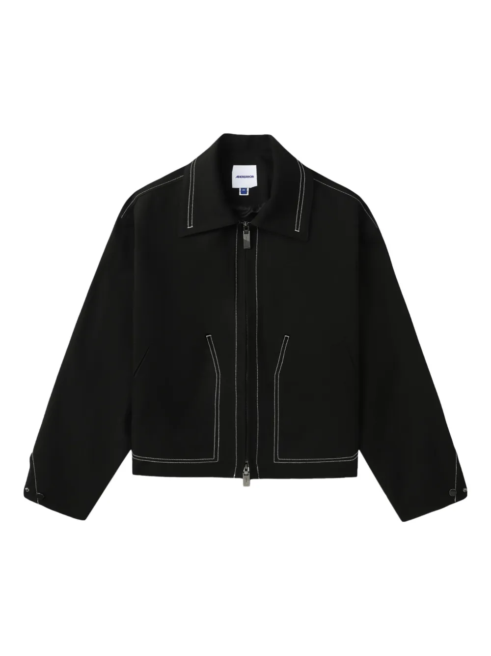 Ader Error contrast-stitch zip-up jacket | Black | Image 1