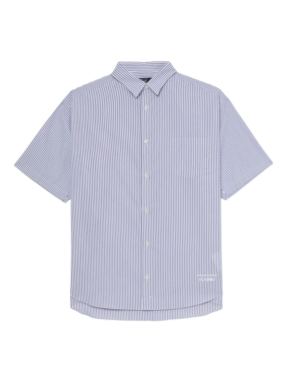 Comme des Garçons Homme striped short-sleeve shirt Blauw