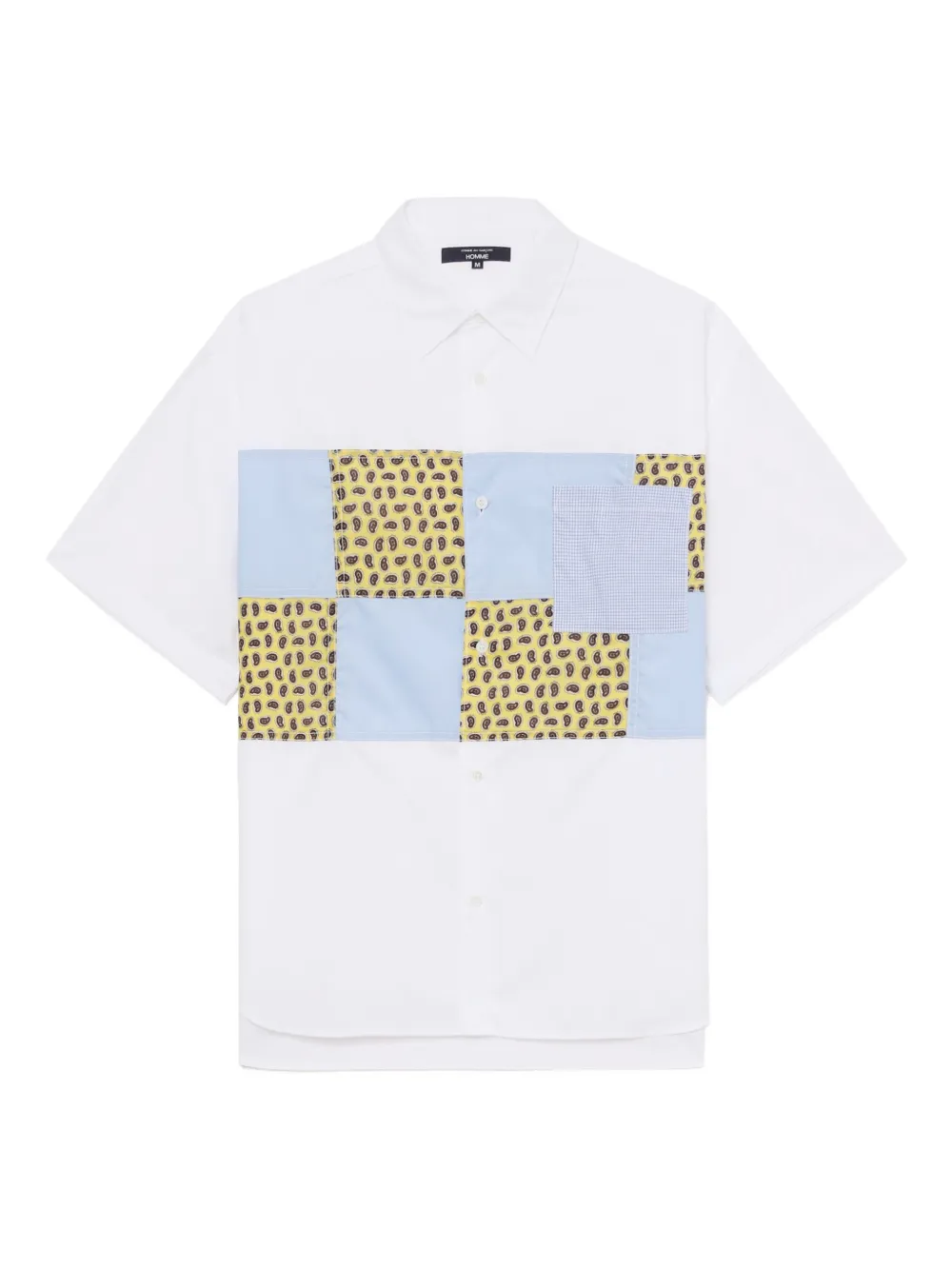 Comme des Garçons Homme paisley-patchwork shirt Wit