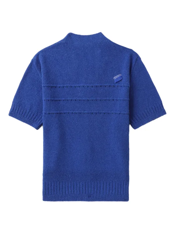 Ader Error short-sleeve Button Top | Blue | FARFETCH JO