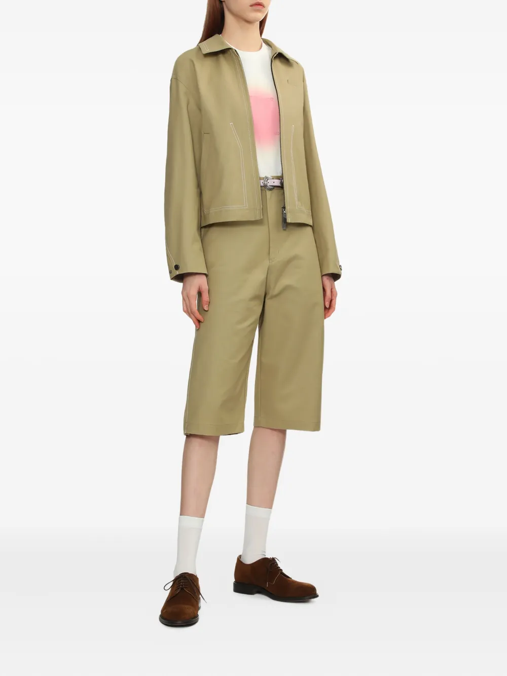 Ader Error contrast-stitch zip-up jacket | Oversized Jackets | Image 2
