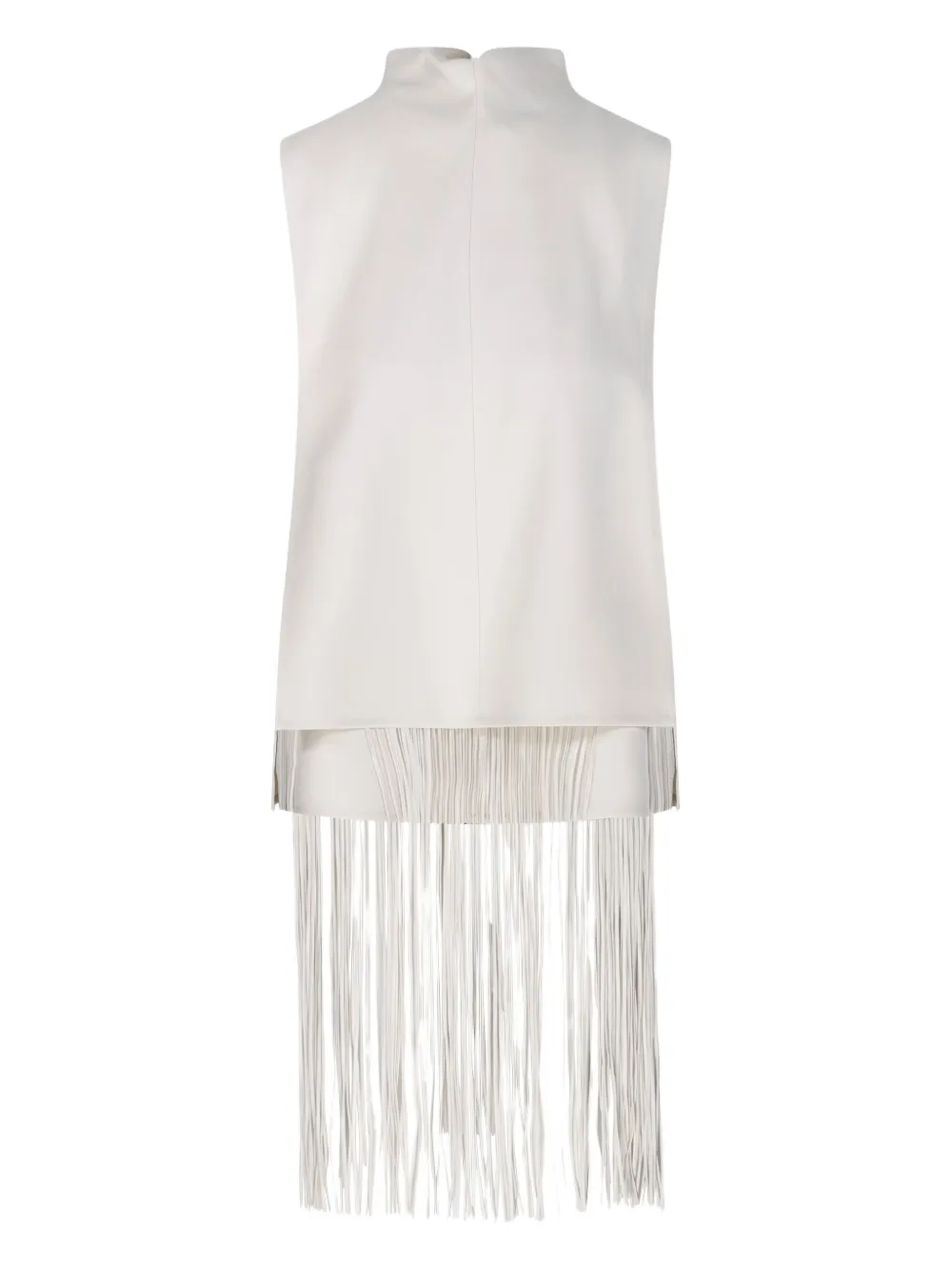fringe-hem sleeveless top