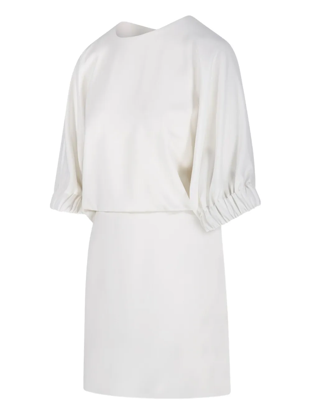 Max Mara Rum puffed-sleeve mini dress Wit