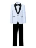 Moustache tuxedo suit - White