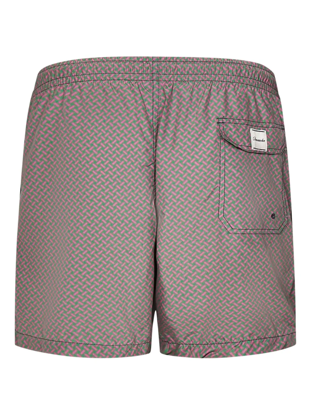 Drumohr geometric-pattern swim shorts Groen