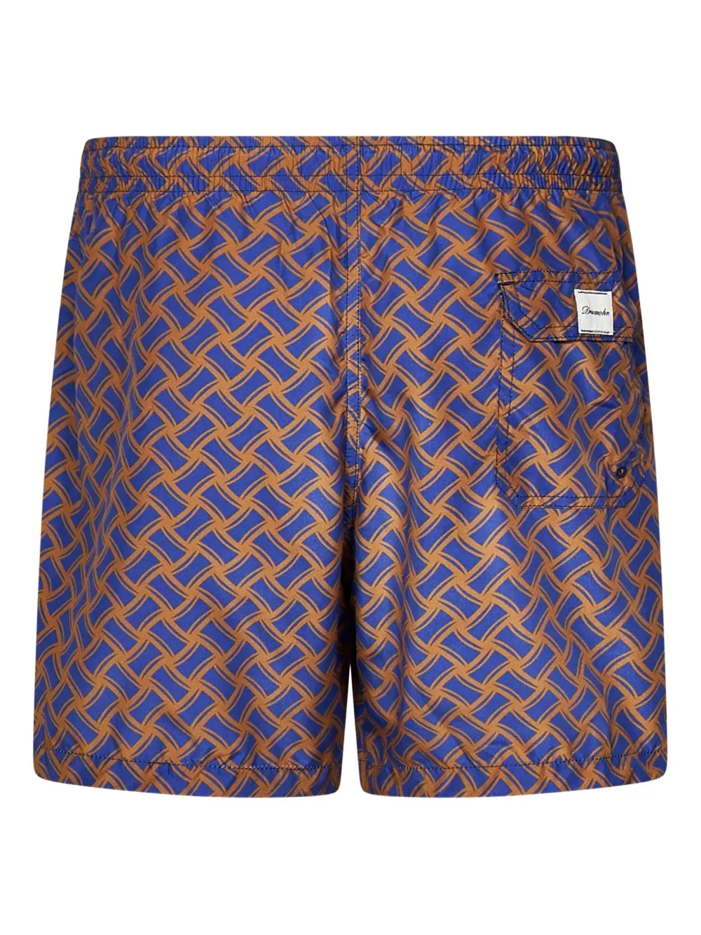 Drumohr geometric-pattern swim shorts Blauw