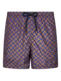 Drumohr geometric-pattern swim shorts - Blue