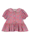 Konges Sløjd floral-print peter pan-collar blouse - Pink