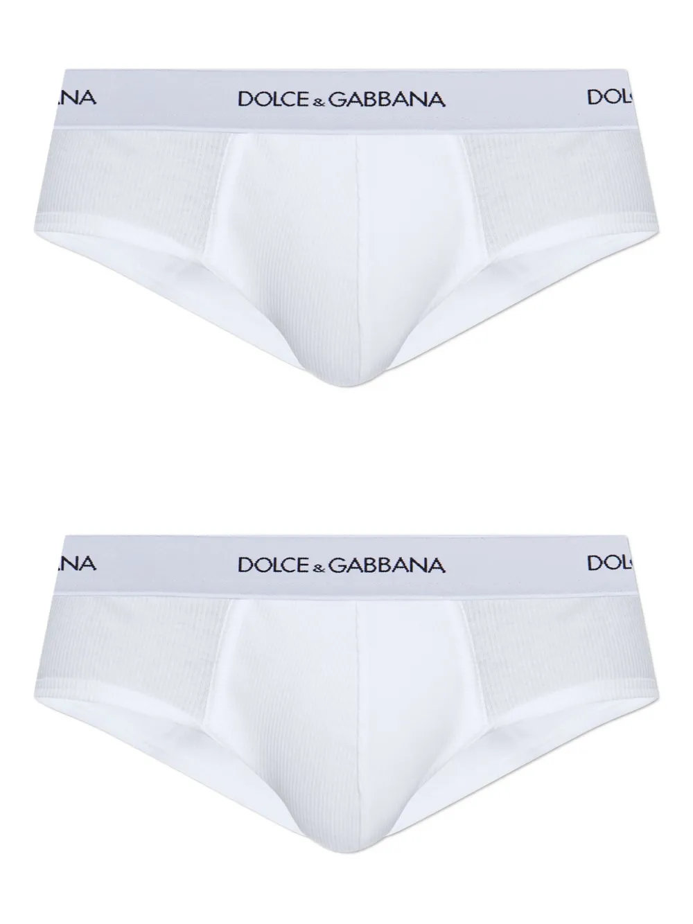 Dolce & Gabbana Twee slips met logoband Wit