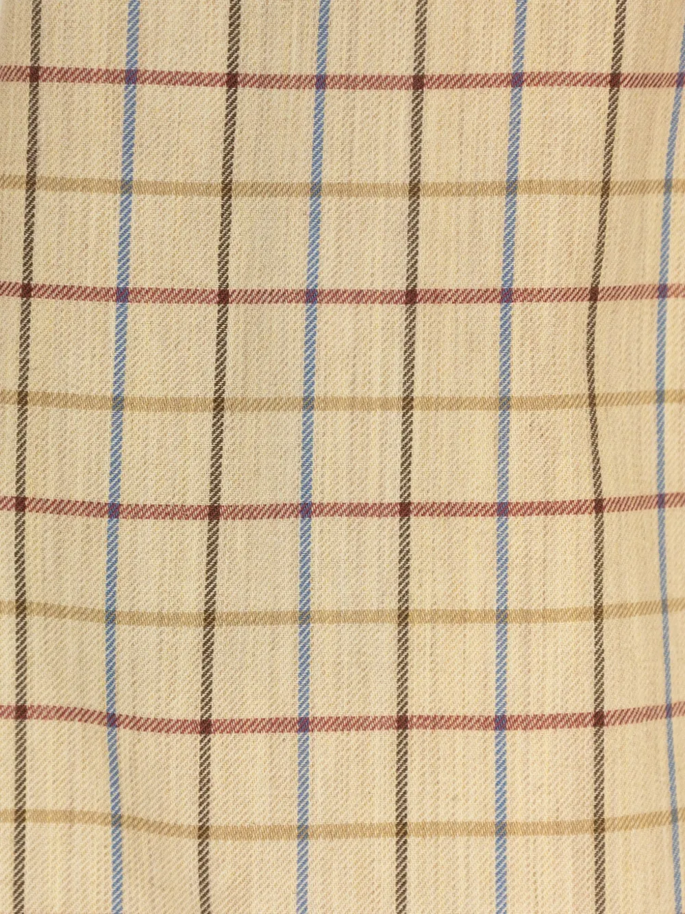 Bonpoint Geruite gesmockte jurk Beige