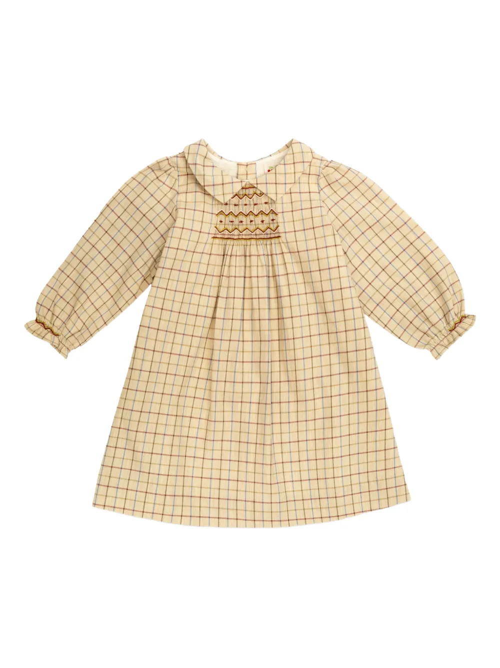 Bonpoint checked smocked dress | neutro | Image 1