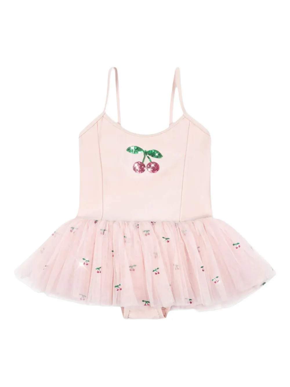 Konges Sløjd cherry-embroidered dress Roze