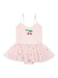 Konges Sløjd cherry-embroidered dress - Pink