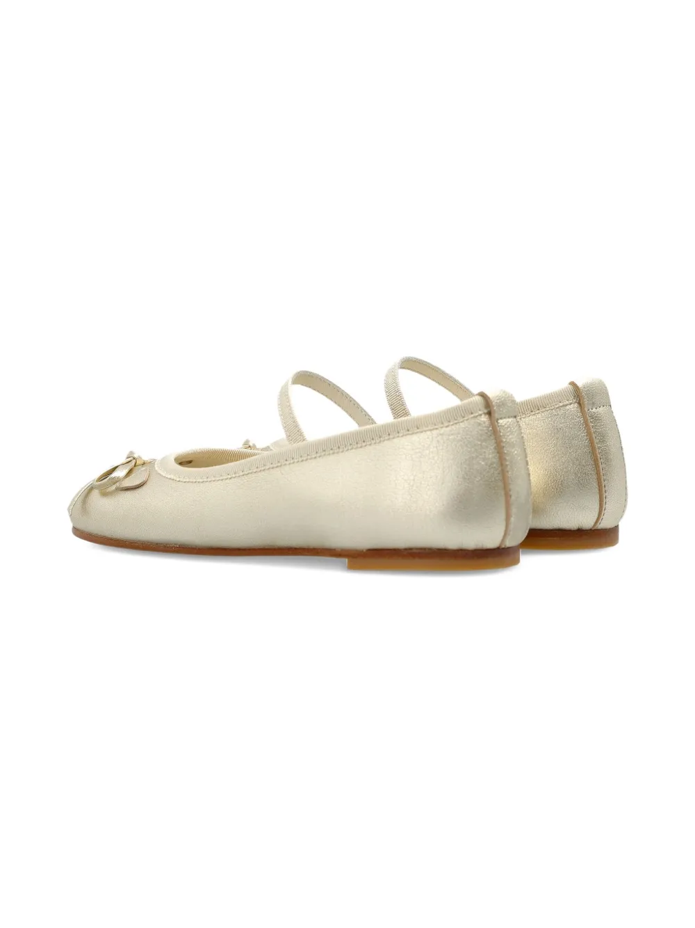 Bonpoint metallic ballerina shoes Gold