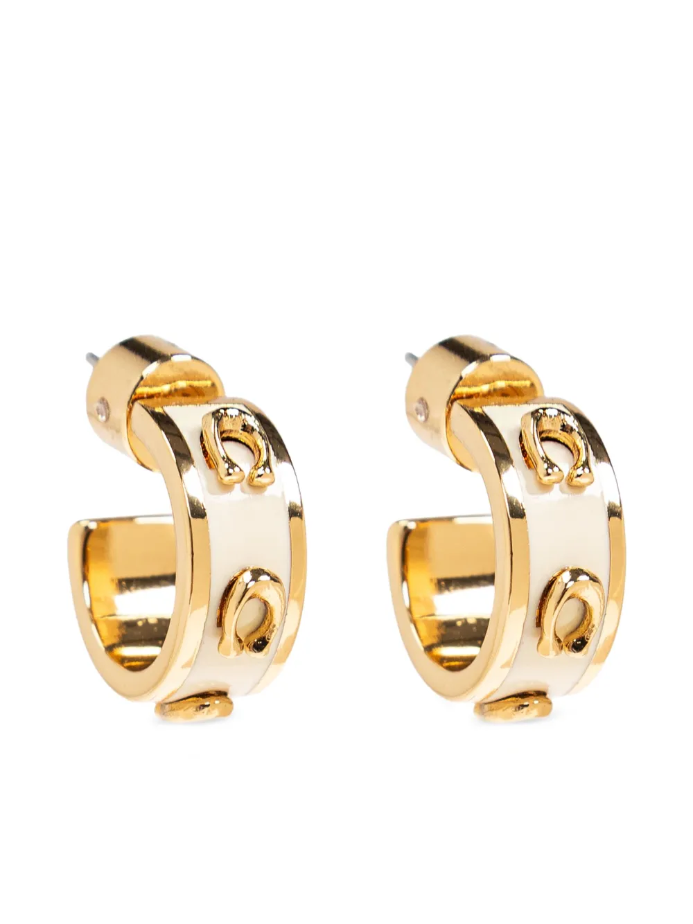 Peffed hoop earrings
