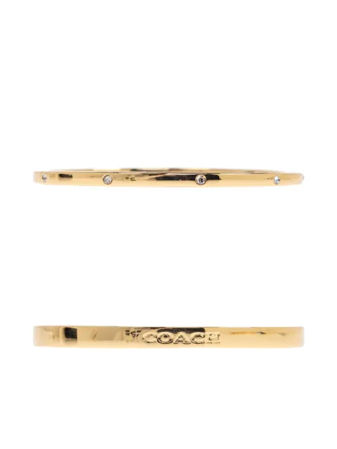 Coach logo-engraved bangles (set of two)