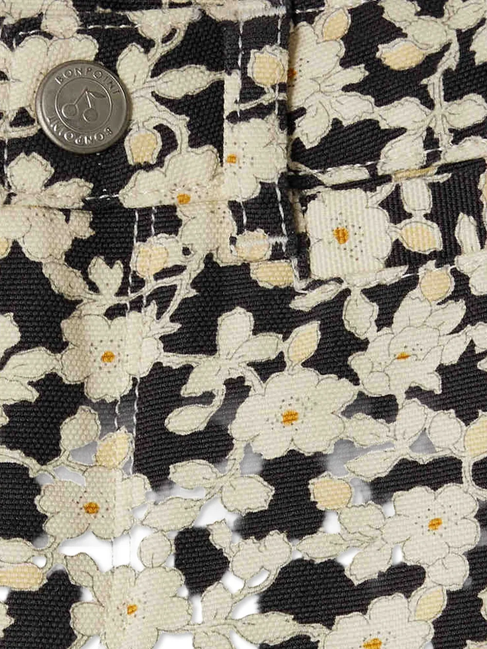 Bonpoint floral-print trousers Zwart