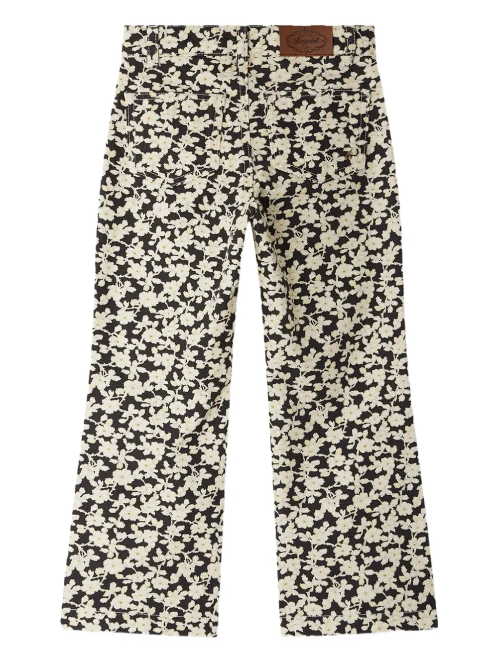 Bonpoint floral-print trousers Zwart