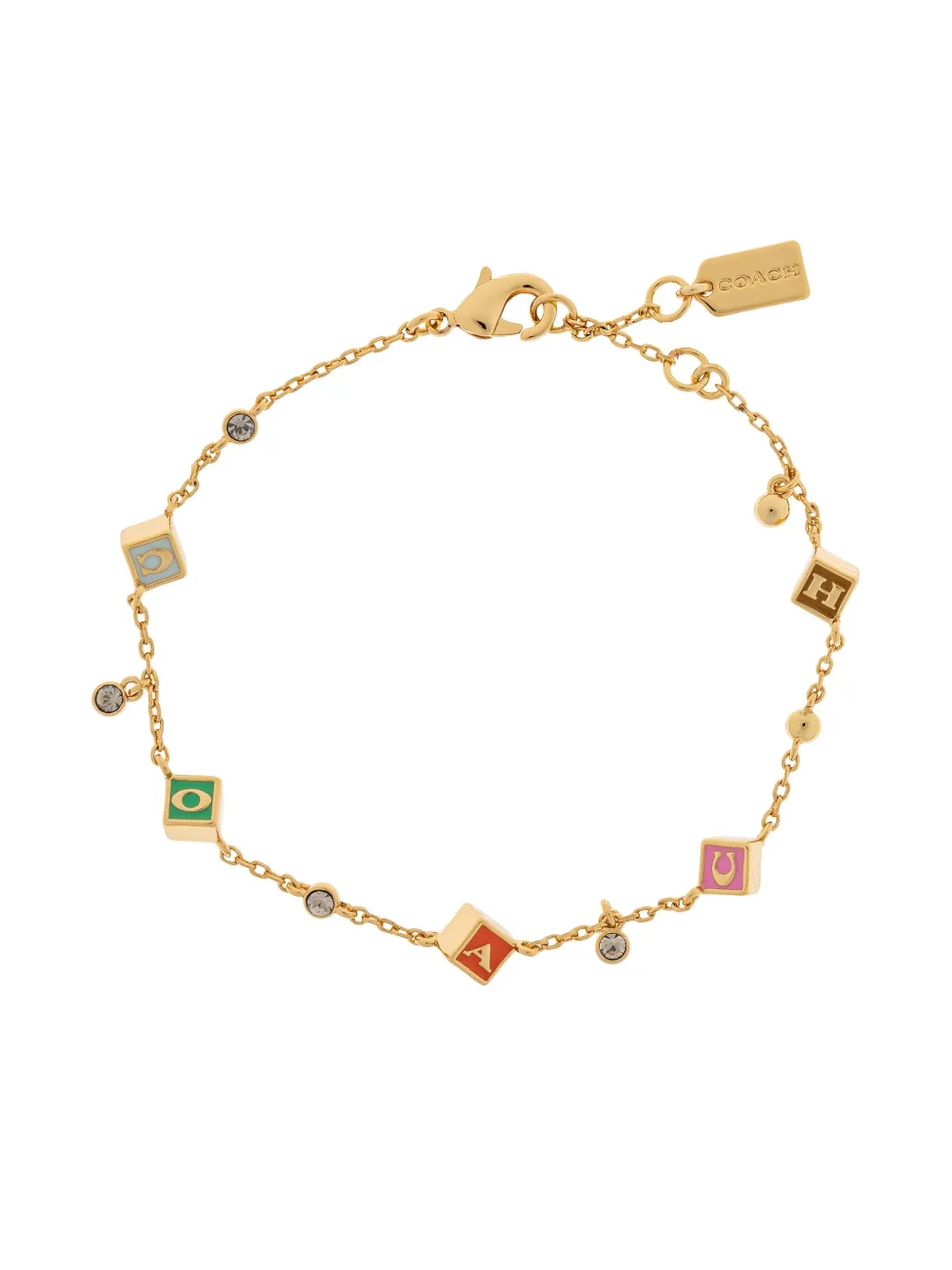 letter-charm bracelet