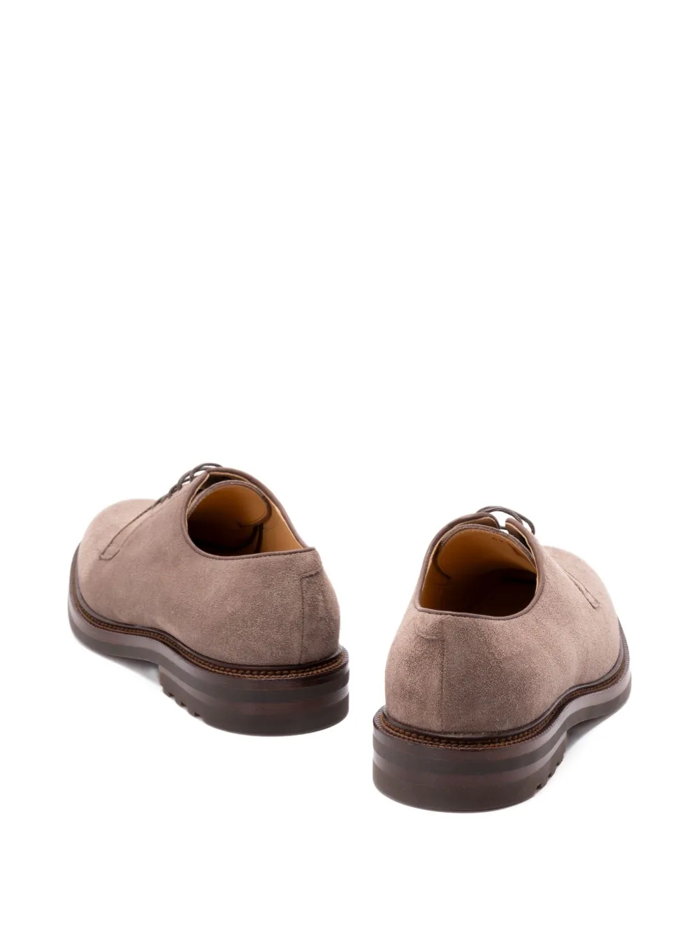 Brunello Cucinelli suede lace-up Derby shoes Neutrals