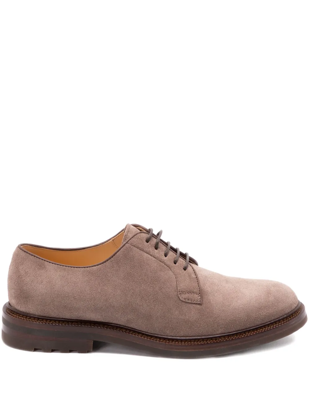 Brunello Cucinelli suede lace-up Derby shoes Neutrals