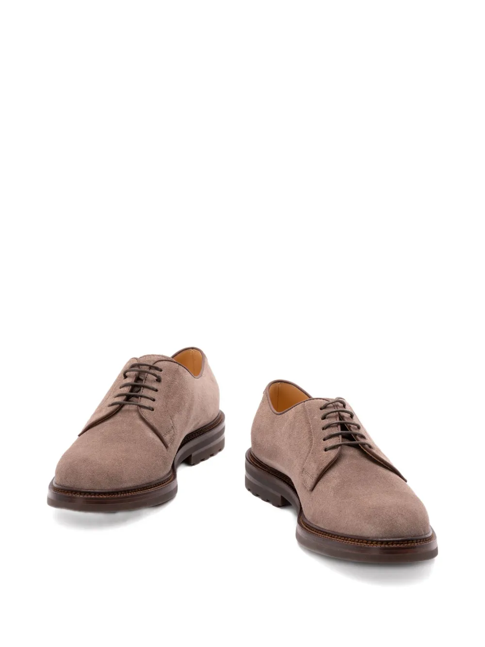 Brunello Cucinelli suede lace-up Derby shoes Neutrals