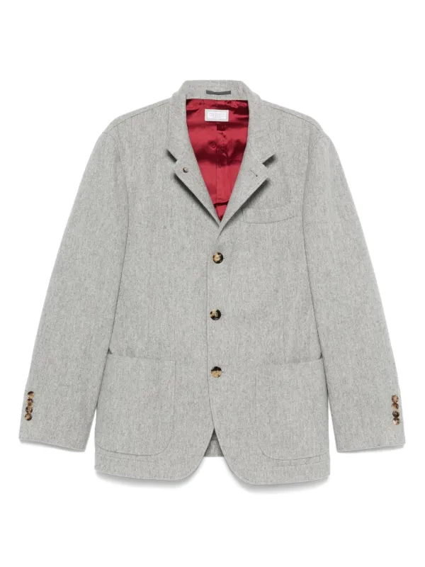 BRUNELLO CUCINELLI グレー カシミアジャケット Brunello Cucinelli カシミア ジャケット | グレー | FARFETCH JP