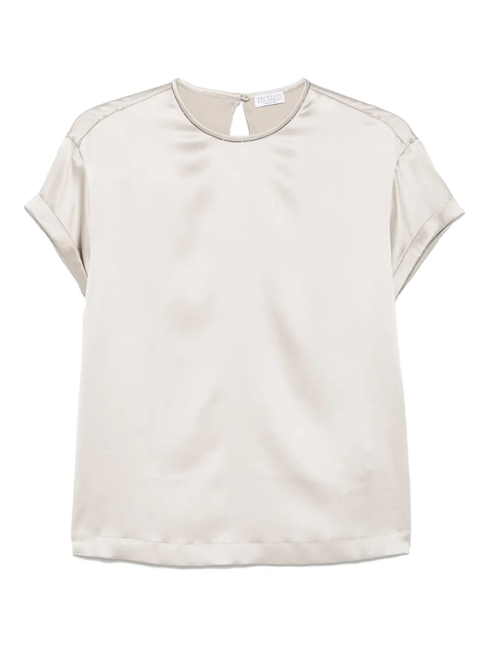 Brunello Cucinelli short sleeve blouse | Grey | Image 1