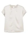 Brunello Cucinelli short sleeve blouse - Grey