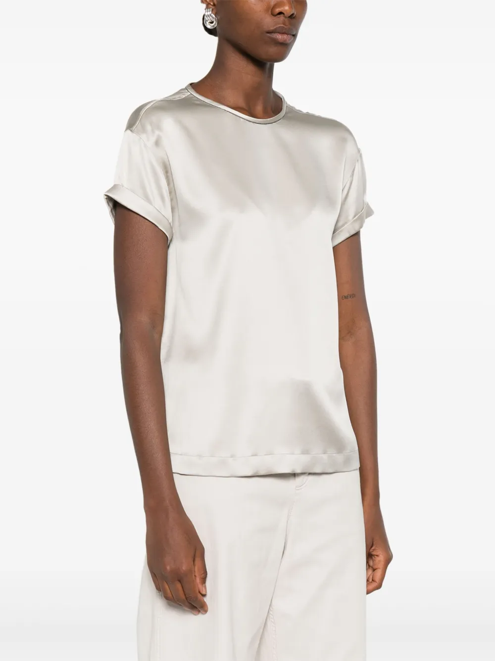 Brunello Cucinelli short sleeve blouse Grijs