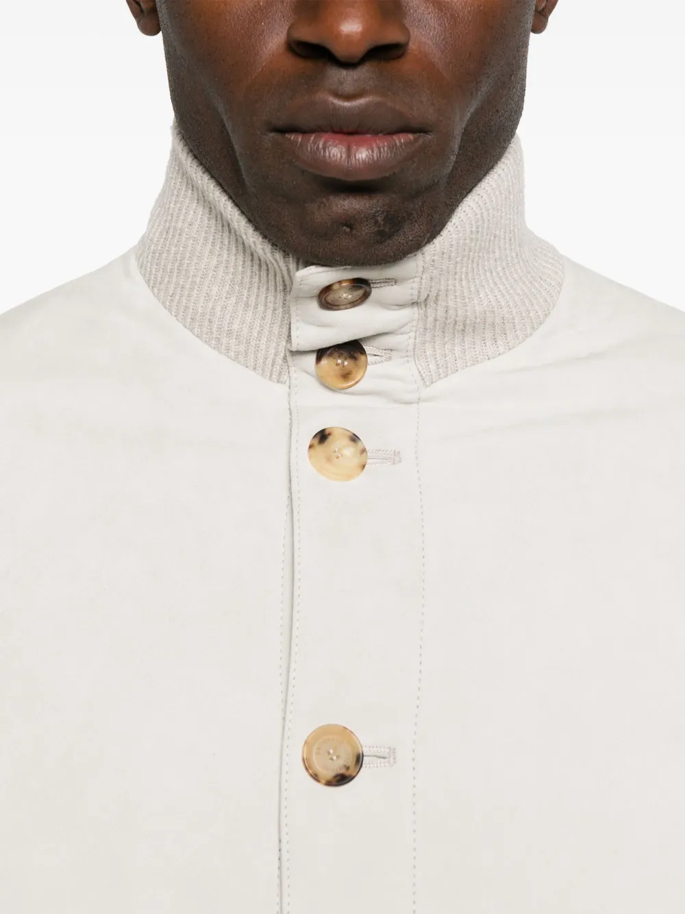 Brunello Cucinelli high-neck jacket Grijs