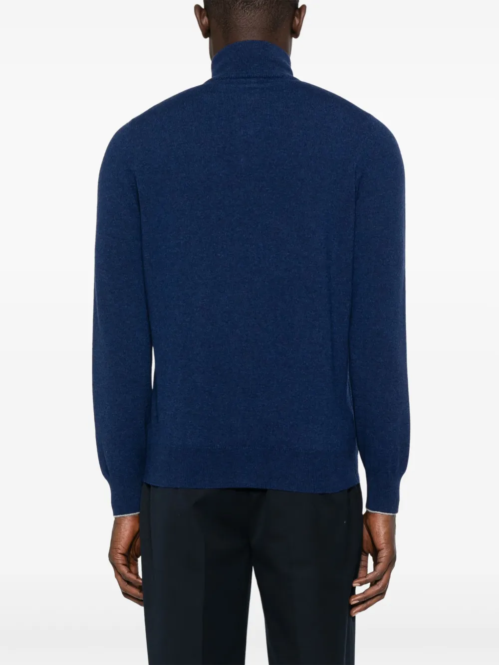 Brunello Cucinelli Kasjmier sweater met rits Blauw