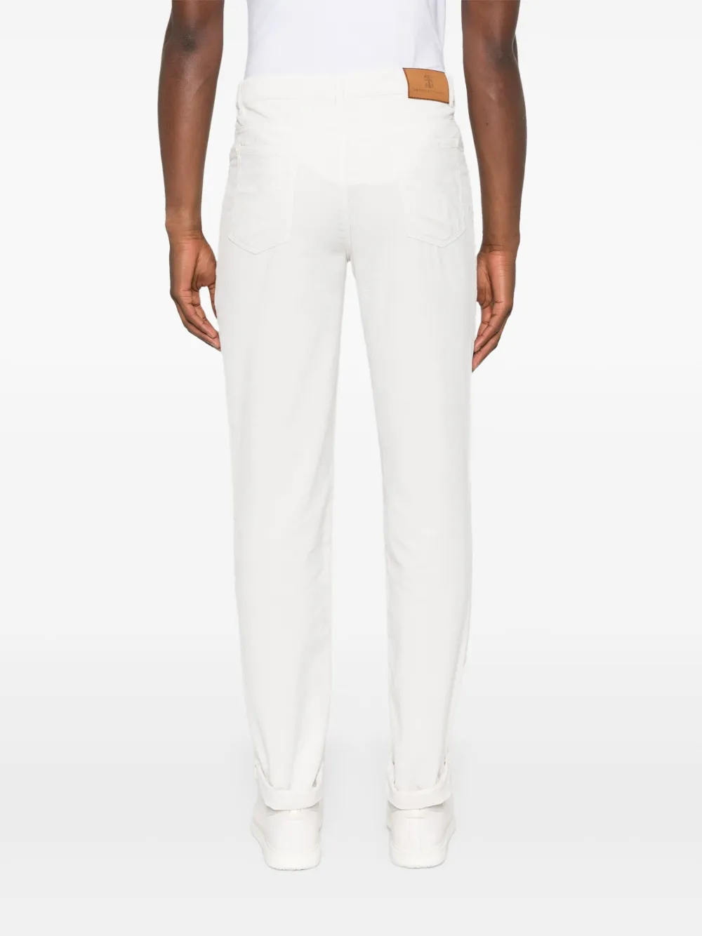 Brunello Cucinelli Ribfluwelen broek Wit