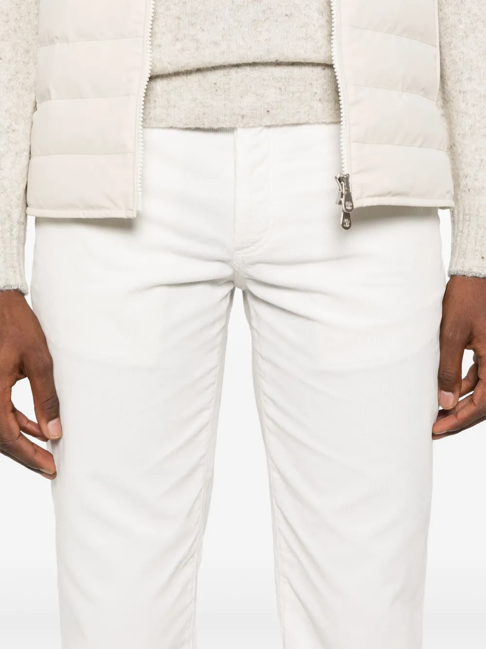 Brunello Cucinelli Ribfluwelen broek Wit