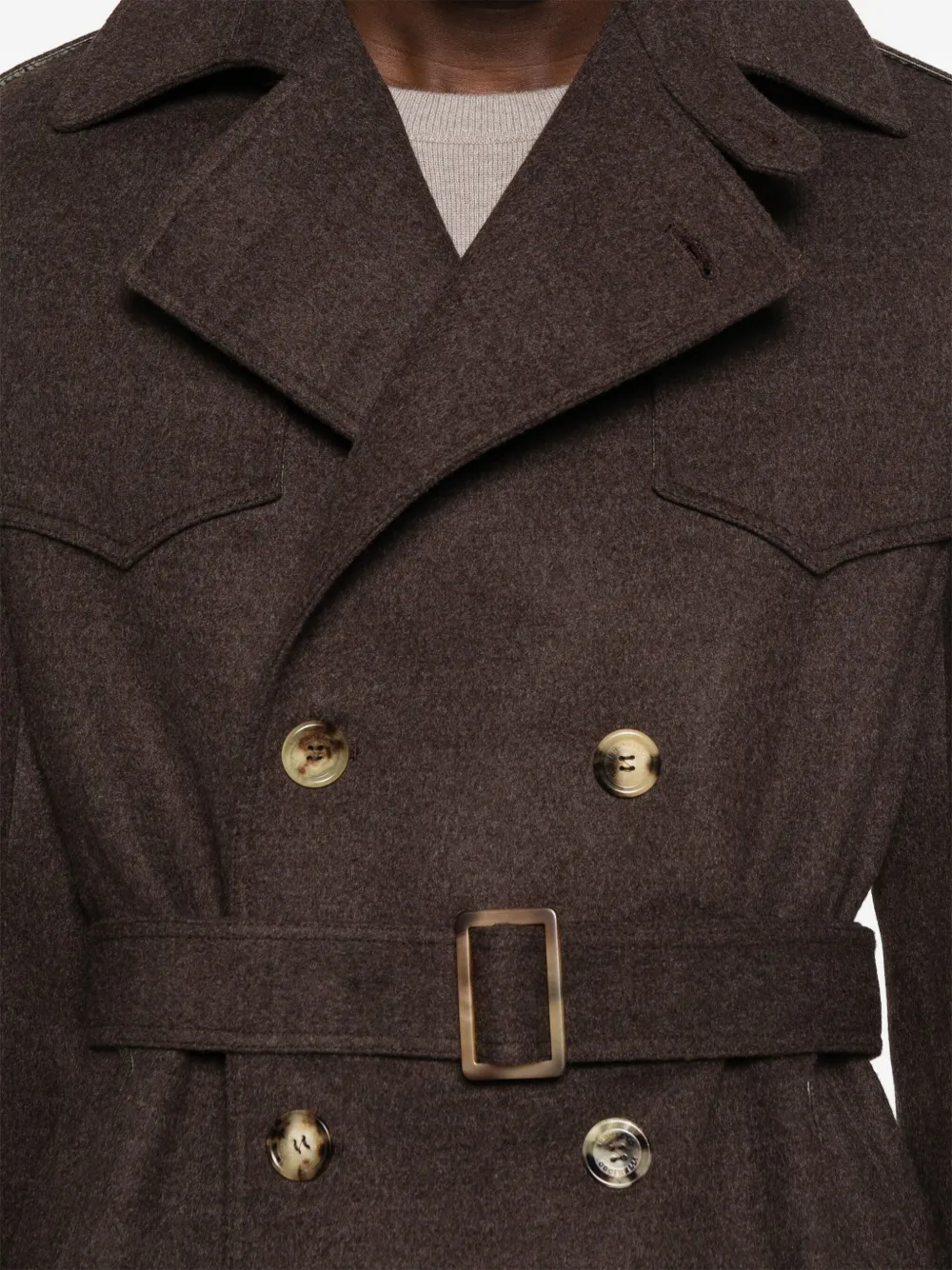 Brunello Cucinelli belted coat Bruin