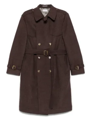 Jil Sander ベルテッド ダブルコート | グレー | FARFETCH JP