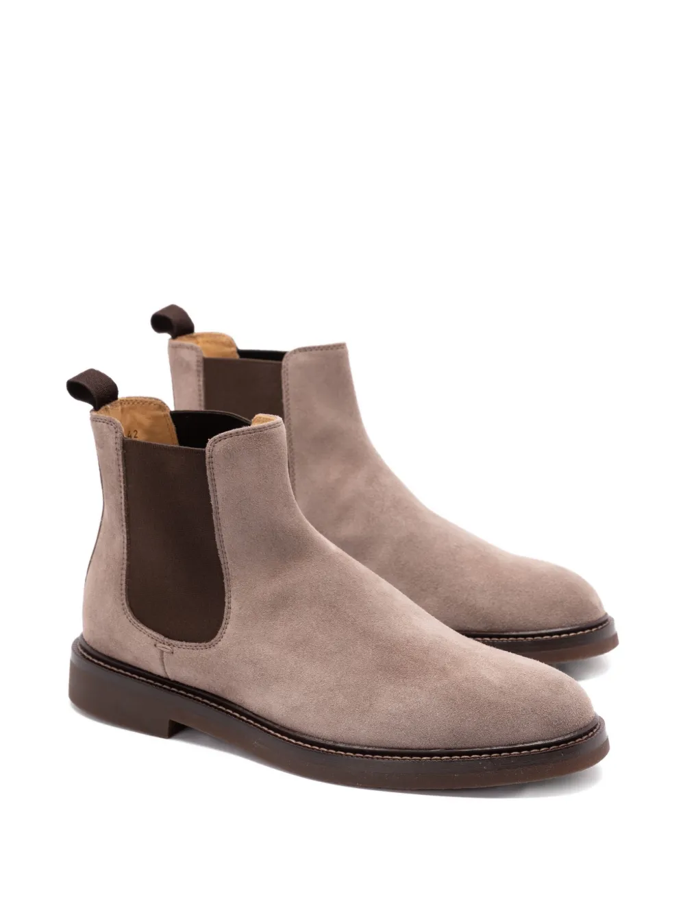 Brunello Cucinelli suede Chelsea boots Neutrals