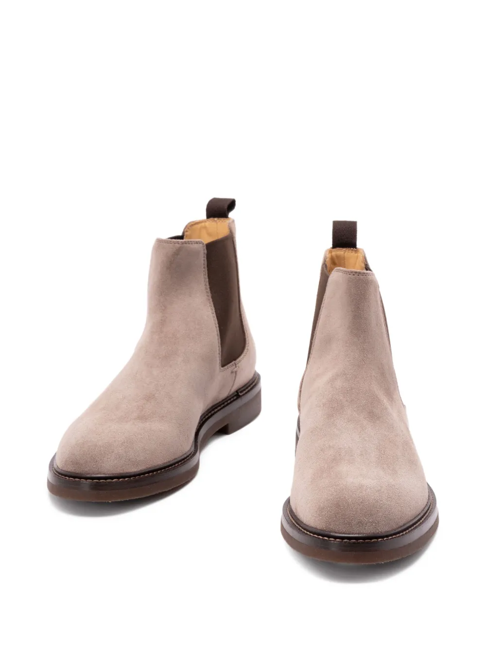 Brunello Cucinelli suede Chelsea boots Neutrals