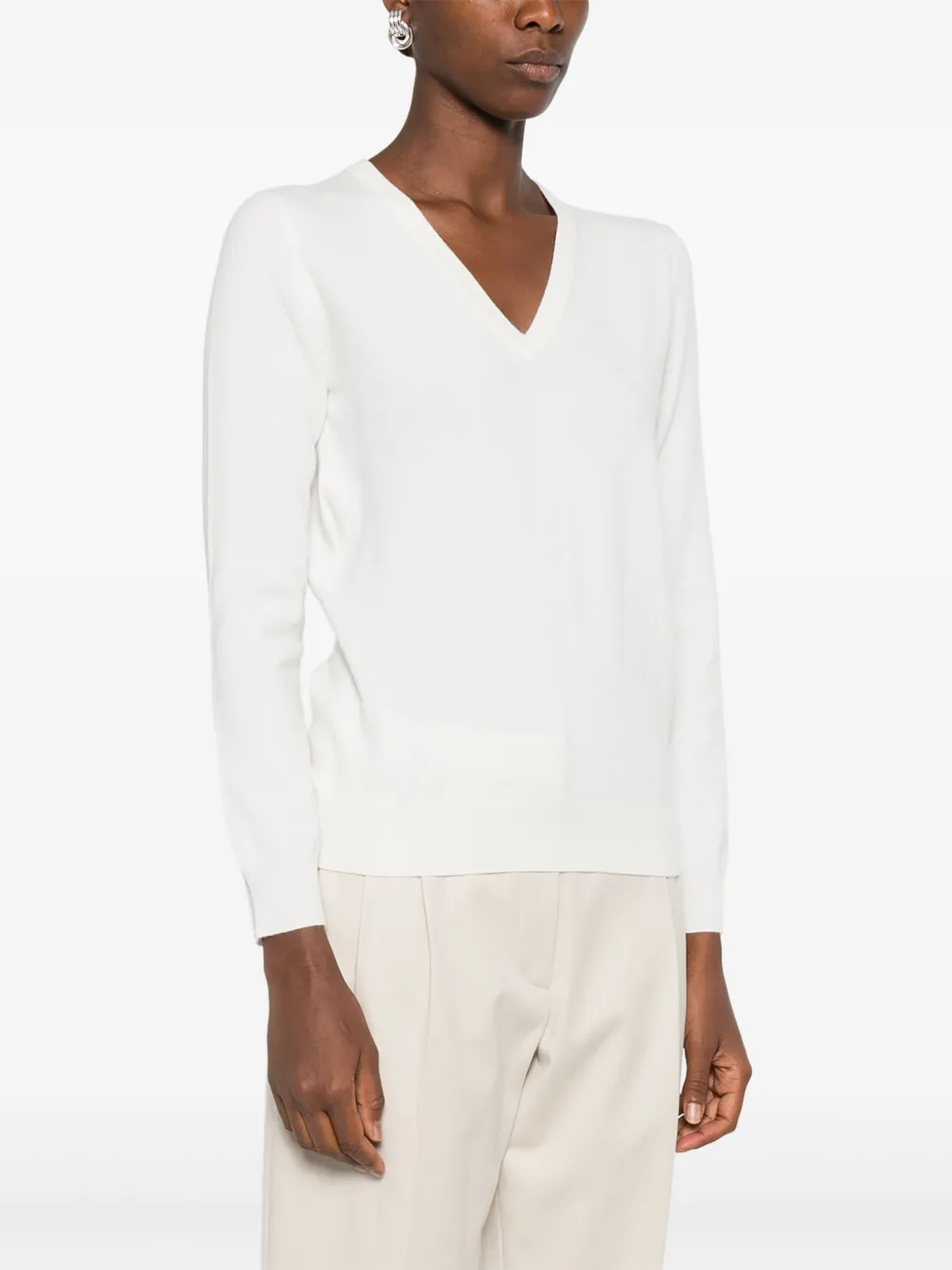 Brunello Cucinelli v-neck sweater Beige