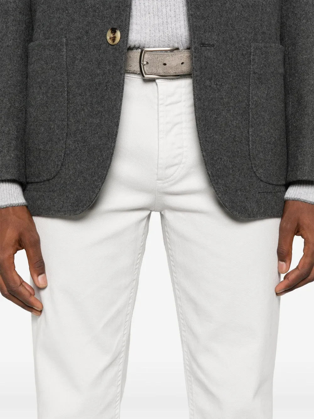 Brunello Cucinelli Slim-fit jeans Grijs
