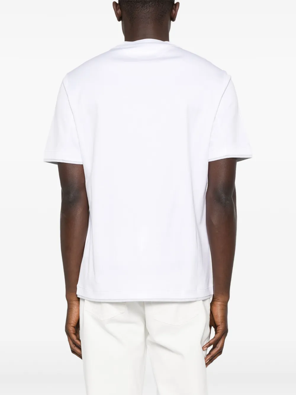 Brunello Cucinelli embroidered-logo T-shirt Wit